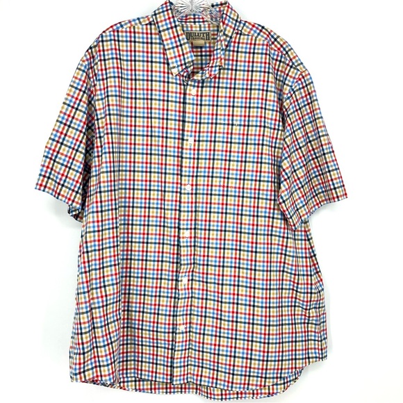 Duluth Men's Plaid Button Down Short Sleeve Shirt Wrinkle Resistant Size XL - Picture 1 of 3